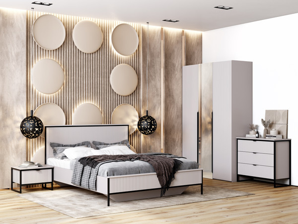 Изображение товара Каркас кровати Мебельград Нора 120x200 (персидский жемчуг/вереск ромено)