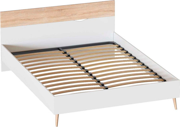 Изображение товара Каркас кровати Мебельград Соната 160x200 (белый фон/дуб сонома)