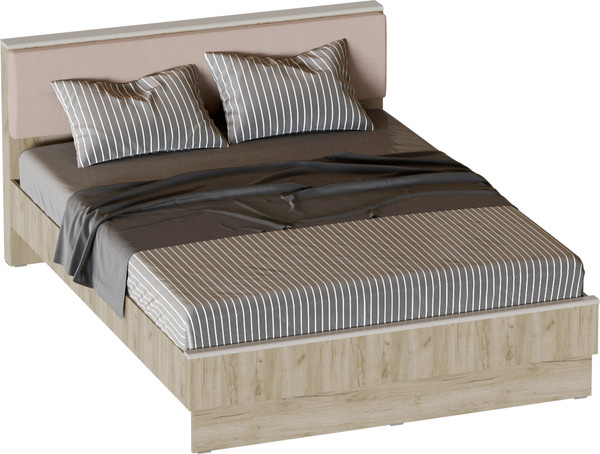 Изображение товара Каркас кровати Мебельград Мишель 160x200 (дуб крафт серый/оливтин)