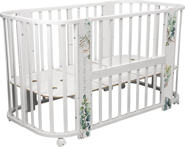 Изображение товара Детская кровать-трансформер INDIGO Baby Line 5 в 1 (листочки)