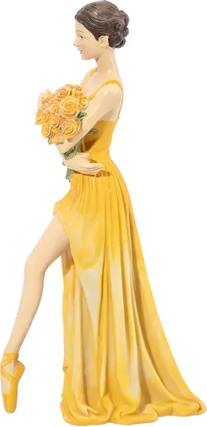 Изображение товара Статуэтка Elan Gallery Балерина с цветами в желтом / 210183