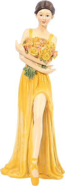 Изображение товара Статуэтка Elan Gallery Балерина с цветами в желтом / 210183