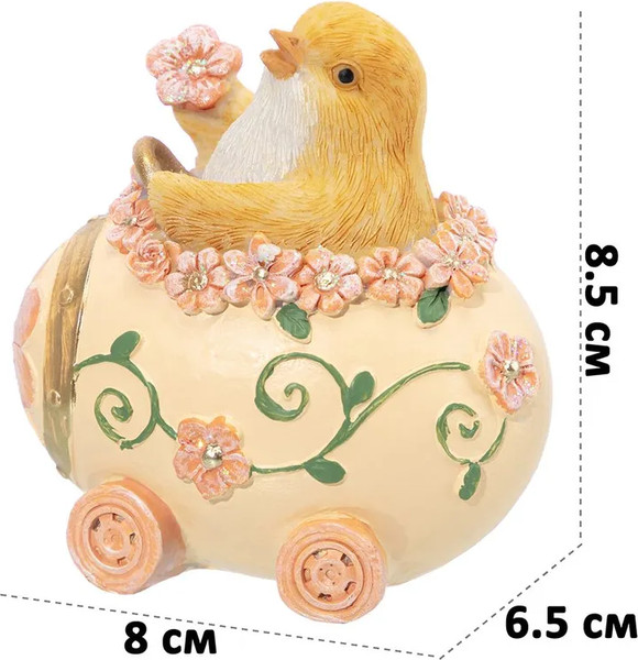 Изображение товара Статуэтка Elan Gallery Цыпленок в яйце на колесиках / 210220
