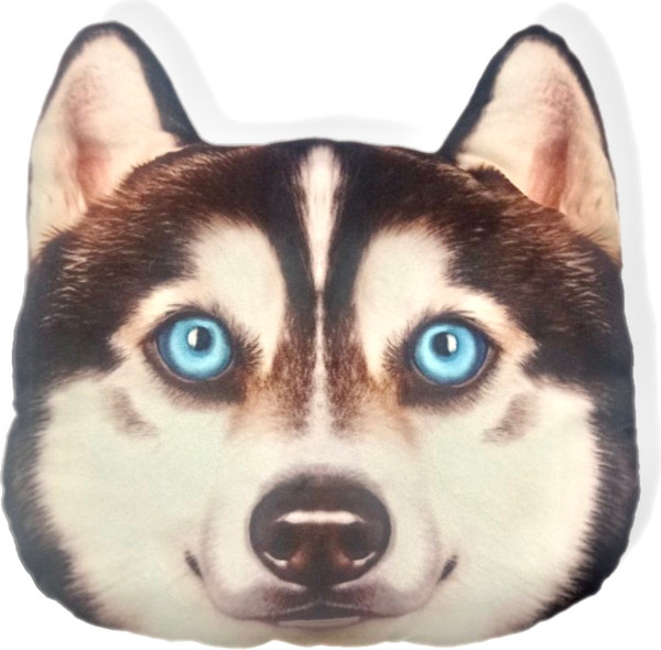 Изображение товара Подушка-игрушка Malvina Мордочка Собака Хаски / 30.170.4