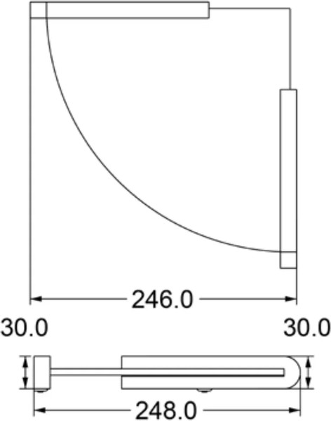 Изображение товара Полка для ванной Lauter 21TS3008 (Matt Black)