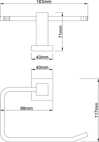 Изображение товара Держатель для туалетной бумаги Lauter 21SH6072 (Matt Black)