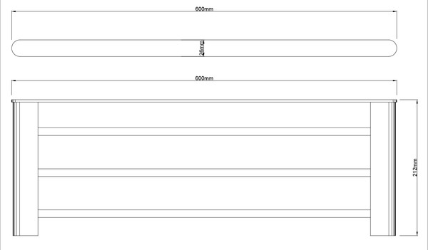 Изображение товара Полка для полотенца Lauter 21SH1152 (Matt Black)