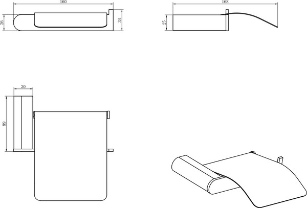 Изображение товара Держатель для туалетной бумаги Lauter 21SH110А1 (Chrome)