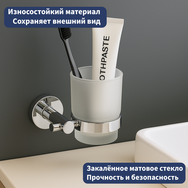 Изображение товара Стакан для зубной щетки и пасты Lauter 21SH72061 (Chrome)