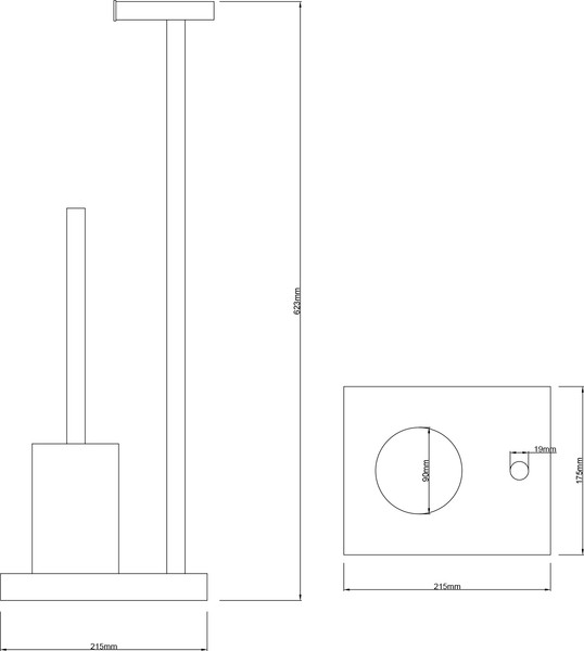 Изображение товара Стойка для туалетной бумаги с ершиком Lauter 21SH591BM