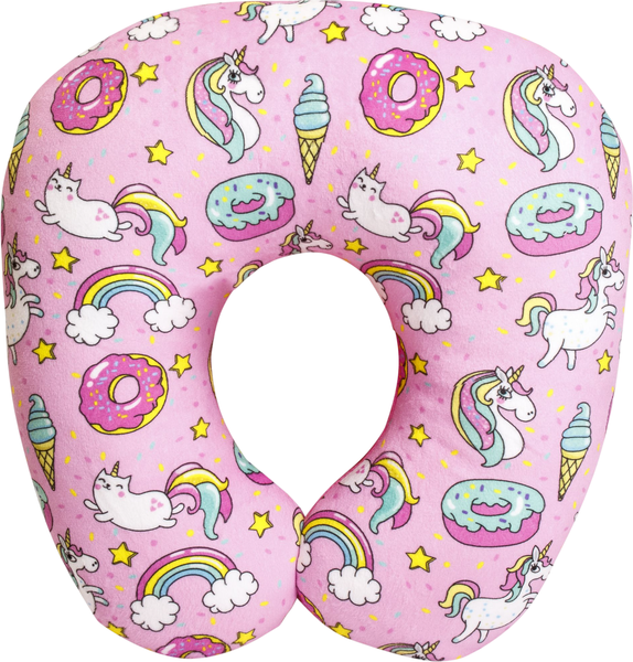 Изображение товара Подушка на шею Malvina Дорожные единороги / 5.194.2 (розовый)