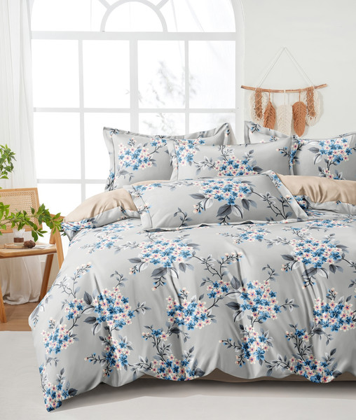 Изображение товара Комплект постельного белья Реноме 1.5сп Оливковая коллекция. Простыня на резинке УУ 6796 (поплин)