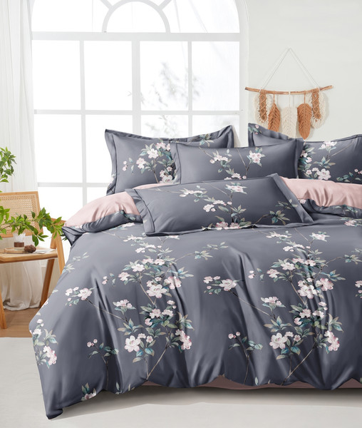 Изображение товара Комплект постельного белья Реноме 1.5сп Оливковая коллекция. Простыня на резинке УУ 6805 (поплин)