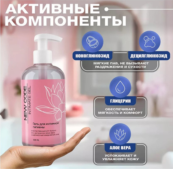 Изображение товара Гель для интимной гигиены New Code Intimate (500мл)