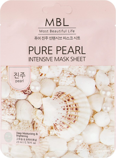 Изображение товара Маска для лица тканевая MBL с экстрактом жемчуга