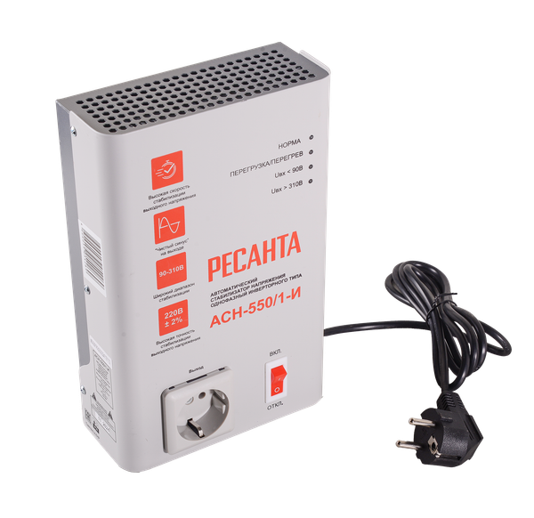 Изображение товара Стабилизатор напряжения Ресанта АСН-550/1-И (63/6/75)