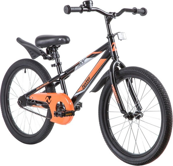 Изображение товара Детский велосипед Novatrack Juster 20 / 205JUSTER.BK23 (черный, разобранный, в коробке)