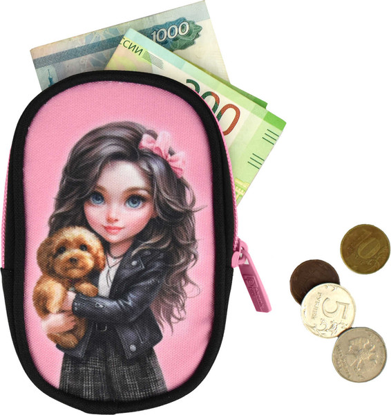 Изображение товара Школьный рюкзак Феникс+ Брюнетка с собачкой / 68240