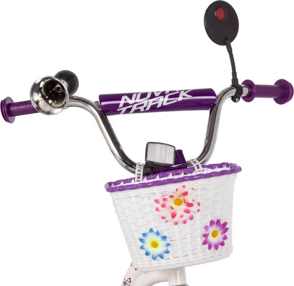 Изображение товара Детский велосипед Novatrack Butterfly / 207BUTTERFLY.WVL23 (белый/фиолетовый, разобранный, в коробке)