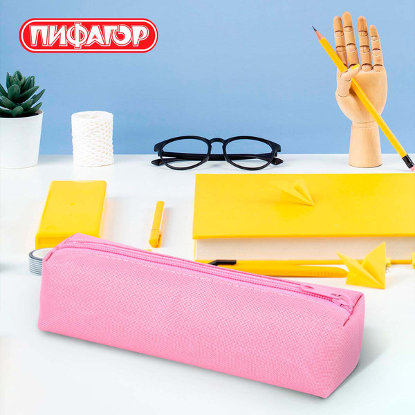 Изображение товара Пенал Пифагор 272260 (пастельный розовый)
