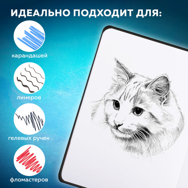 Изображение товара Скетчбук Brauberg Art Classic / 116459 (80л, черный)