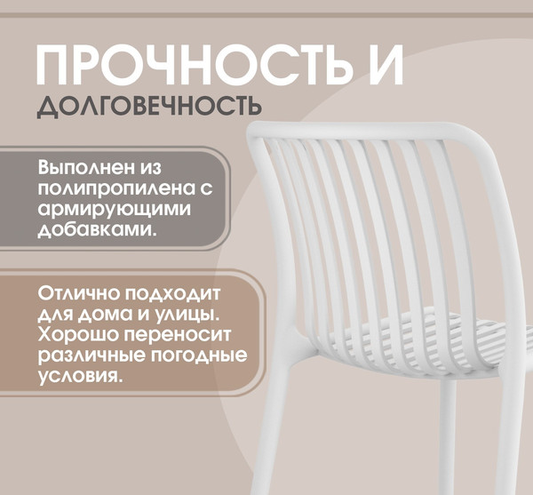 Изображение товара Стул пластиковый Sheffilton SHT-S173 / 288169 (пластик, белый)