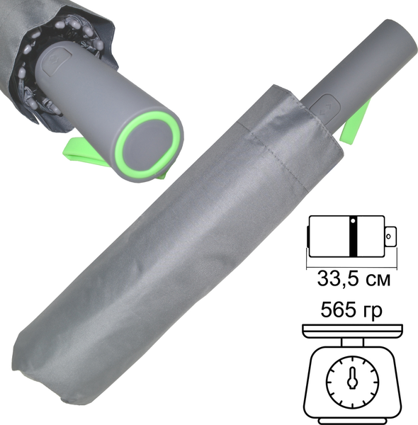 Изображение товара Зонт складной Ame Yoke ОК55-12DR (серый)
