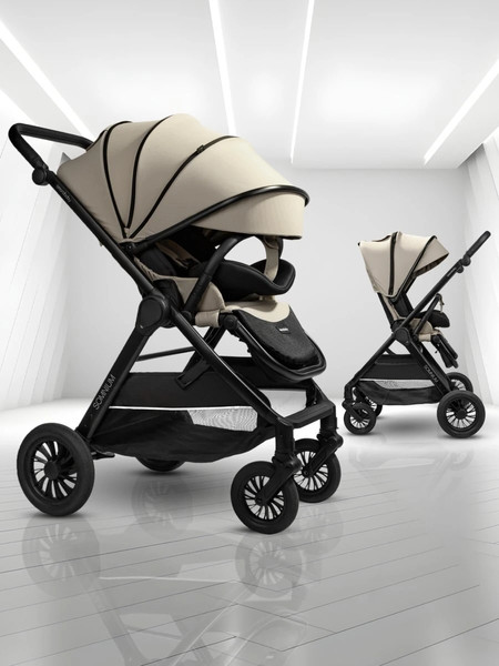 Изображение товара Детская прогулочная коляска Amarobaby Somnium / AB25-10SOMNIUM/03 (бежевый)