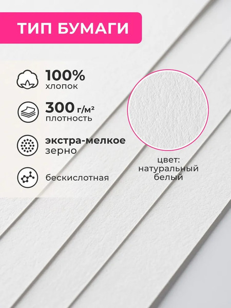 Изображение товара Набор бумаги для рисования Малевичъ Monet / 401564 (20л)