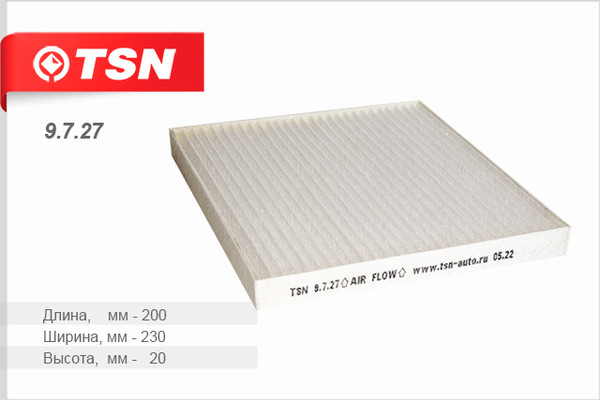 Изображение товара Салонный фильтр TSN 9.7.27
