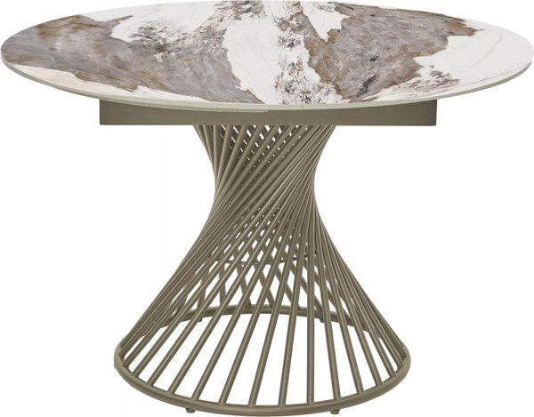 Изображение товара Обеденный стол M-City Bueno 120 / 614M05881 (Gloss Luxury Pandora Solid Ceramic/шампань)