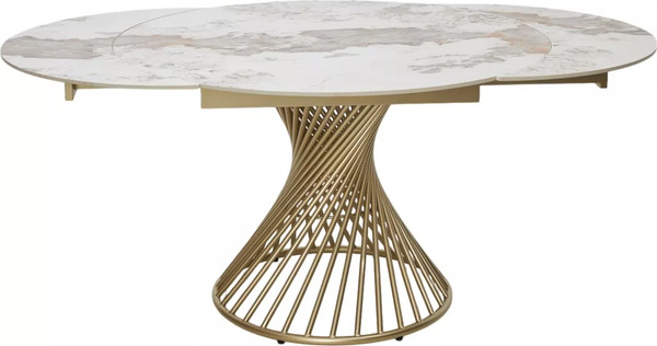 Изображение товара Обеденный стол M-City Bueno 120 / 614M05881 (Gloss Luxury Pandora Solid Ceramic/шампань)