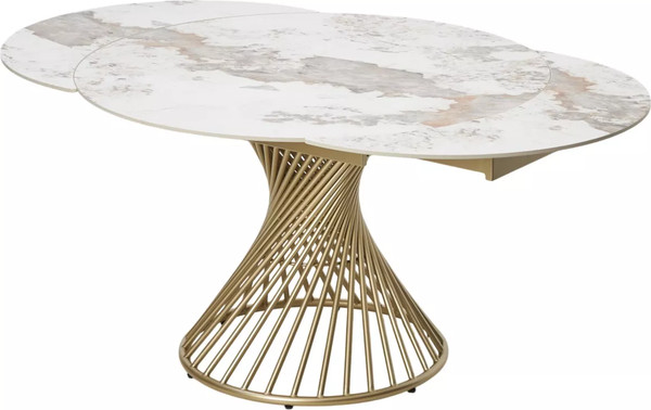 Изображение товара Обеденный стол M-City Bueno 120 / 614M05881 (Gloss Luxury Pandora Solid Ceramic/шампань)