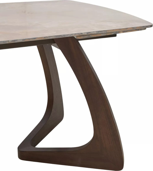 Изображение товара Обеденный стол M-City Dakar 180 / 614M05884 (Gloss Amber Jade Solid Ceramic/Орех)