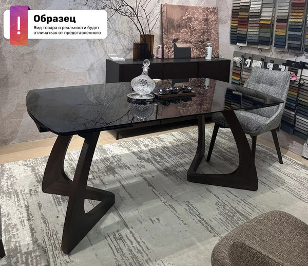 Изображение товара Обеденный стол M-City Dakar 180 / 614M05884 (Gloss Amber Jade Solid Ceramic/Орех)