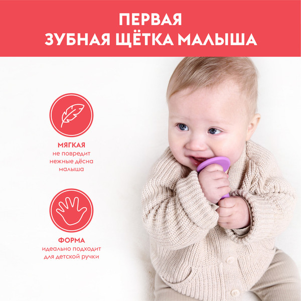 Изображение товара Прорезыватель для зубов Mombella Слон / 8100 (фиолетовый)