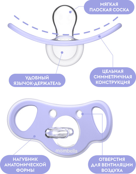 Изображение товара Пустышка Mombella Коала / 01204 (фиолетовый)