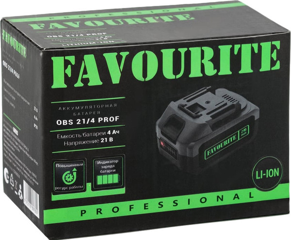 Изображение товара Аккумулятор для электроинструмента Favourite OBS 21/4 PROF / 6972178697600