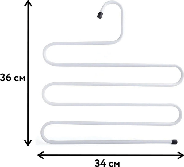 Изображение товара Металлическая вешалка-плечики Brabix 5 секций / 608465 (белый)