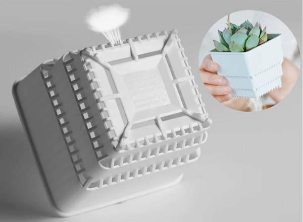 Изображение товара Кашпо BOTANICA Air для кактусов и суккулентов (6x6см, белый)