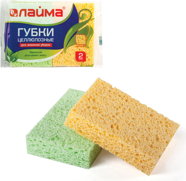 Изображение товара Набор губок для мытья посуды Laima К1000 / 601590 (2шт)