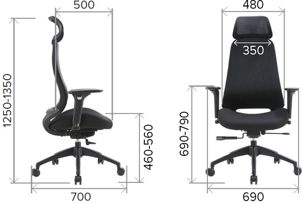 Изображение товара Кресло офисное Everprof Ant (ткань/пластик, черный)