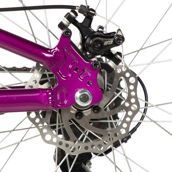 Изображение товара Велосипед Novatrack Novara 24 / 24AHD.NOVARA.10VL5 (фиолетовый, разобранный, в коробке)