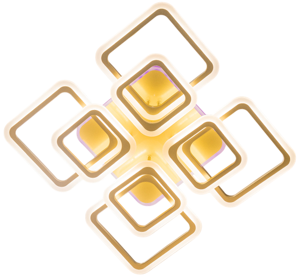 Изображение товара Люстра Aitin-Pro L52932/4+4B 168Вт+10Вт (матовое золото RGB)