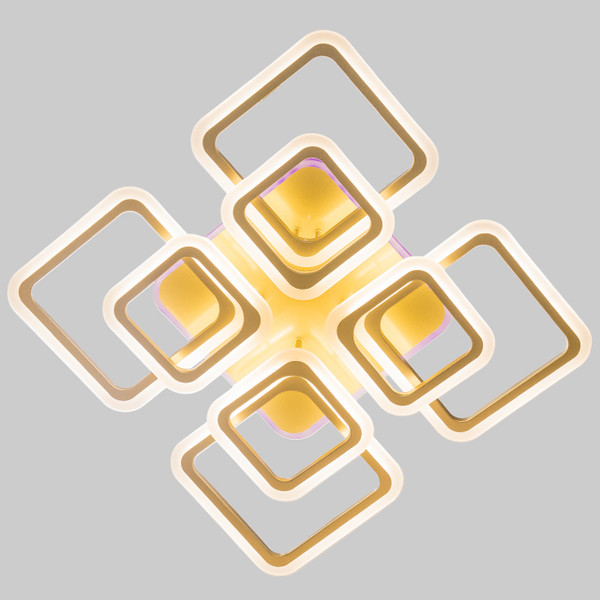 Изображение товара Люстра Aitin-Pro L52932/4+4B 168Вт+10Вт (матовое золото RGB)