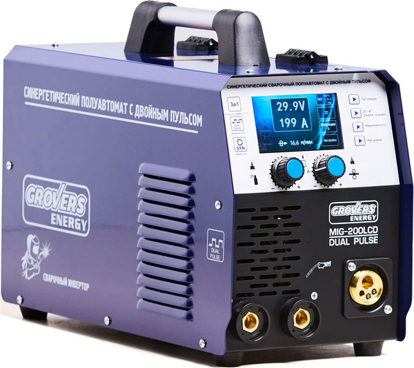 Изображение товара Полуавтомат сварочный Grovers MIG-200LCD Dual Pulse Grovers Energy / EV02939