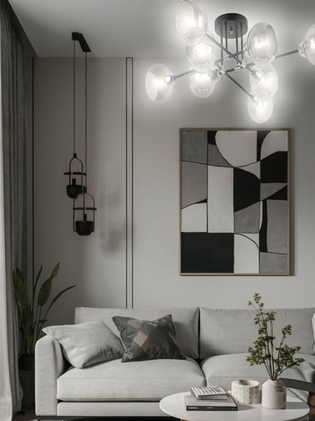 Изображение товара Люстра Aitin-Pro НПБ 02-8x60-101 / RH8242/8 (черный/хром)