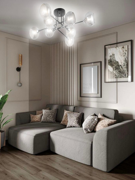 Изображение товара Люстра Aitin-Pro НПБ 02-8x60-101 / RH8242/8 (черный/хром)