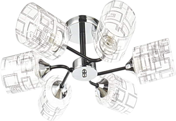 Изображение товара Люстра Aitin-Pro НПБ 02-6х60-105 / 6262/6 (хром/черный)