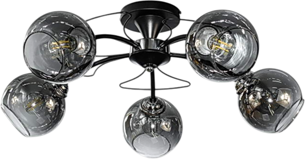 Изображение товара Люстра Aitin-Pro НПБ 02-5x60-105 / 6253/5 (черный/хром)